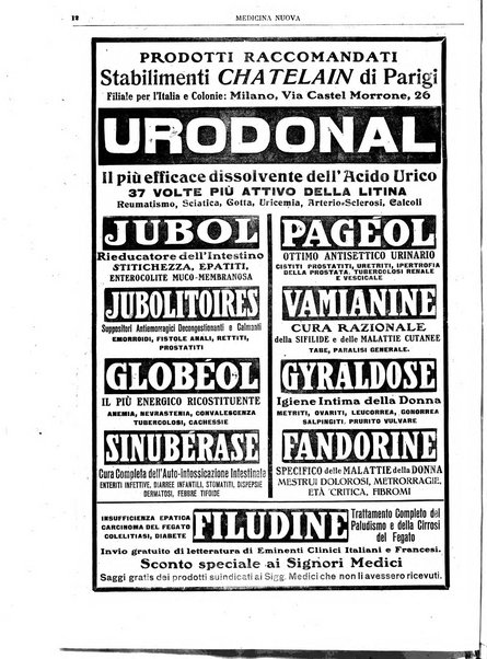 Medicina nuova periodico settimanale di scienze mediche, giurisprudenza sanitaria, medicina sociale e interessi delle classi sanitarie