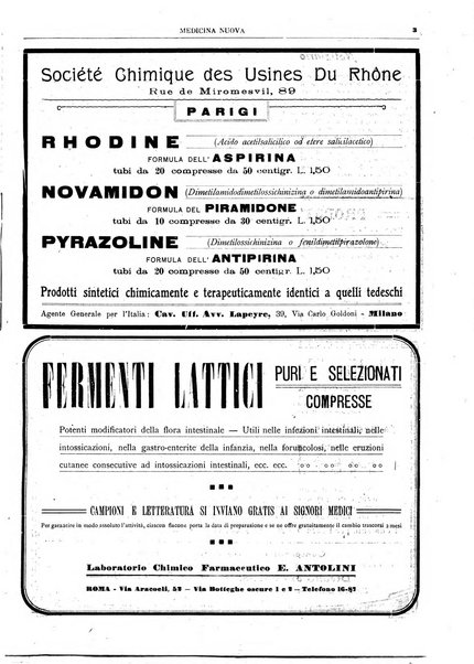 Medicina nuova periodico settimanale di scienze mediche, giurisprudenza sanitaria, medicina sociale e interessi delle classi sanitarie