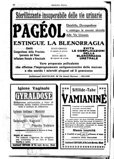 Medicina nuova periodico settimanale di scienze mediche, giurisprudenza sanitaria, medicina sociale e interessi delle classi sanitarie