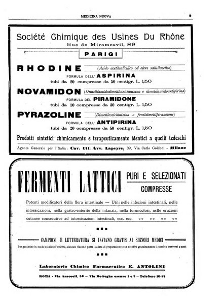 Medicina nuova periodico settimanale di scienze mediche, giurisprudenza sanitaria, medicina sociale e interessi delle classi sanitarie