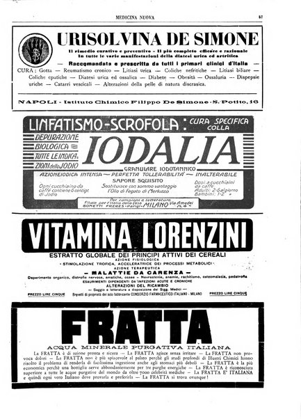 Medicina nuova periodico settimanale di scienze mediche, giurisprudenza sanitaria, medicina sociale e interessi delle classi sanitarie