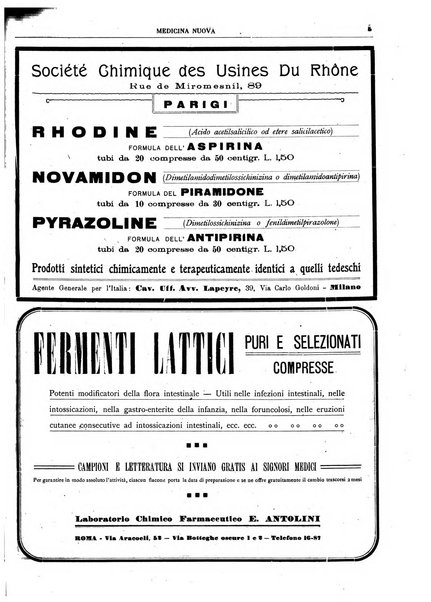 Medicina nuova periodico settimanale di scienze mediche, giurisprudenza sanitaria, medicina sociale e interessi delle classi sanitarie