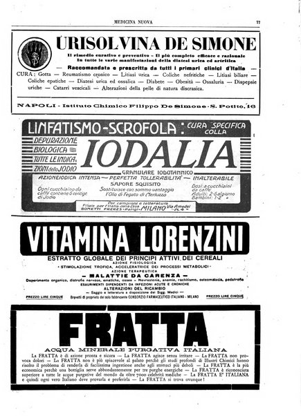 Medicina nuova periodico settimanale di scienze mediche, giurisprudenza sanitaria, medicina sociale e interessi delle classi sanitarie