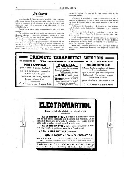 Medicina nuova periodico settimanale di scienze mediche, giurisprudenza sanitaria, medicina sociale e interessi delle classi sanitarie