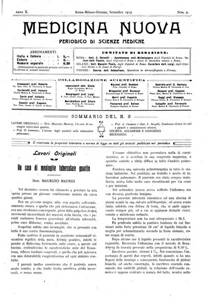 Medicina nuova periodico settimanale di scienze mediche, giurisprudenza sanitaria, medicina sociale e interessi delle classi sanitarie