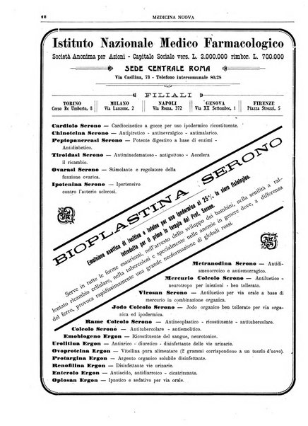 Medicina nuova periodico settimanale di scienze mediche, giurisprudenza sanitaria, medicina sociale e interessi delle classi sanitarie