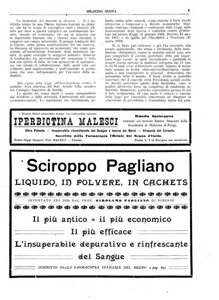 Medicina nuova periodico settimanale di scienze mediche, giurisprudenza sanitaria, medicina sociale e interessi delle classi sanitarie