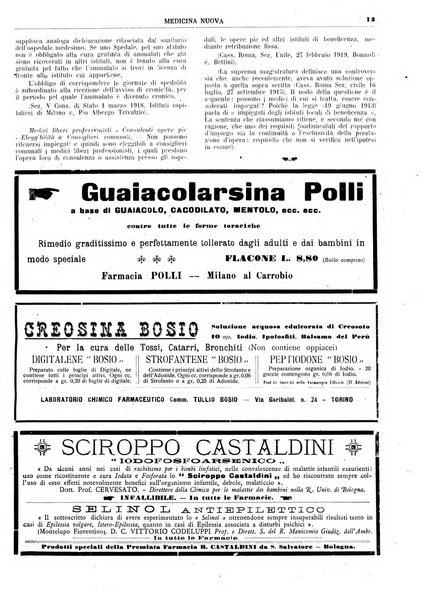 Medicina nuova periodico settimanale di scienze mediche, giurisprudenza sanitaria, medicina sociale e interessi delle classi sanitarie