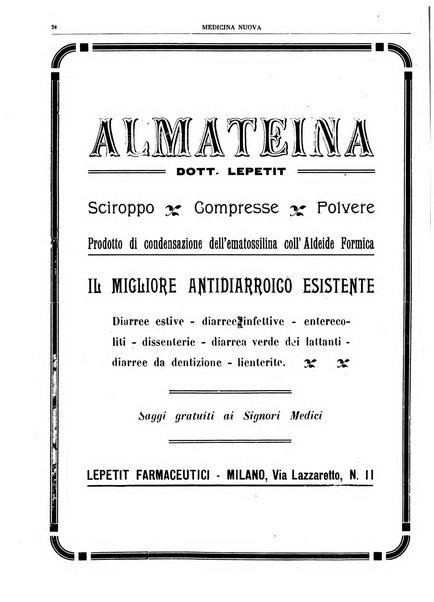 Medicina nuova periodico settimanale di scienze mediche, giurisprudenza sanitaria, medicina sociale e interessi delle classi sanitarie