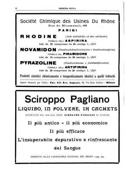 Medicina nuova periodico settimanale di scienze mediche, giurisprudenza sanitaria, medicina sociale e interessi delle classi sanitarie