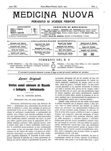 Medicina nuova periodico settimanale di scienze mediche, giurisprudenza sanitaria, medicina sociale e interessi delle classi sanitarie