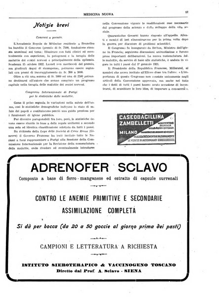 Medicina nuova periodico settimanale di scienze mediche, giurisprudenza sanitaria, medicina sociale e interessi delle classi sanitarie