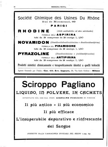 Medicina nuova periodico settimanale di scienze mediche, giurisprudenza sanitaria, medicina sociale e interessi delle classi sanitarie