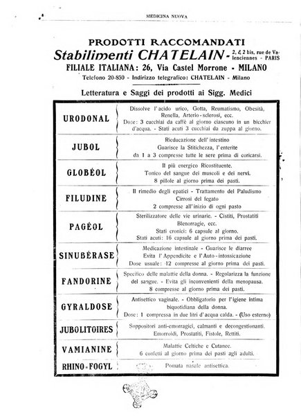 Medicina nuova periodico settimanale di scienze mediche, giurisprudenza sanitaria, medicina sociale e interessi delle classi sanitarie