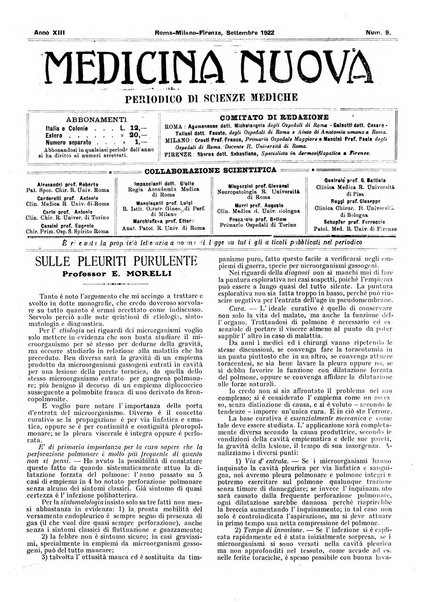 Medicina nuova periodico settimanale di scienze mediche, giurisprudenza sanitaria, medicina sociale e interessi delle classi sanitarie