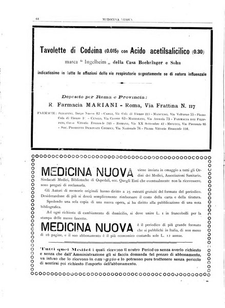 Medicina nuova periodico settimanale di scienze mediche, giurisprudenza sanitaria, medicina sociale e interessi delle classi sanitarie