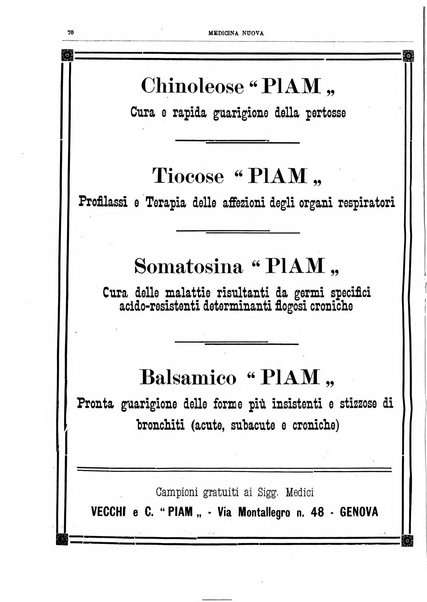 Medicina nuova periodico settimanale di scienze mediche, giurisprudenza sanitaria, medicina sociale e interessi delle classi sanitarie