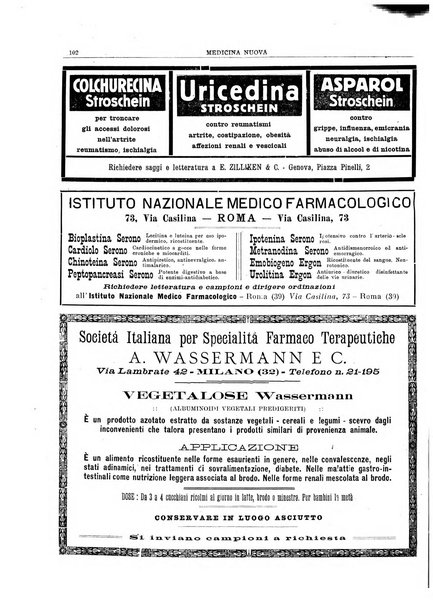 Medicina nuova periodico settimanale di scienze mediche, giurisprudenza sanitaria, medicina sociale e interessi delle classi sanitarie