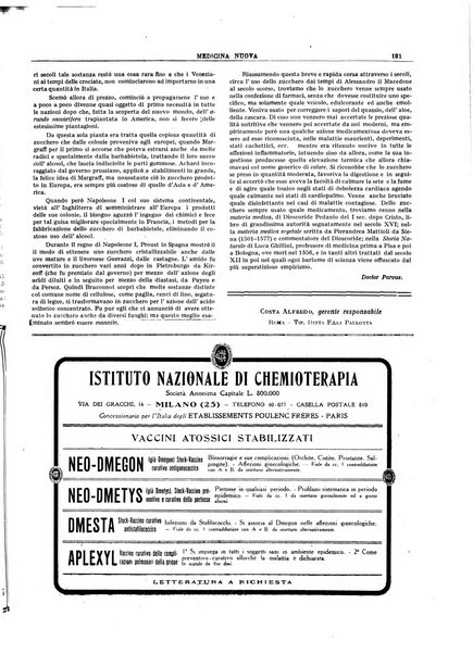 Medicina nuova periodico settimanale di scienze mediche, giurisprudenza sanitaria, medicina sociale e interessi delle classi sanitarie