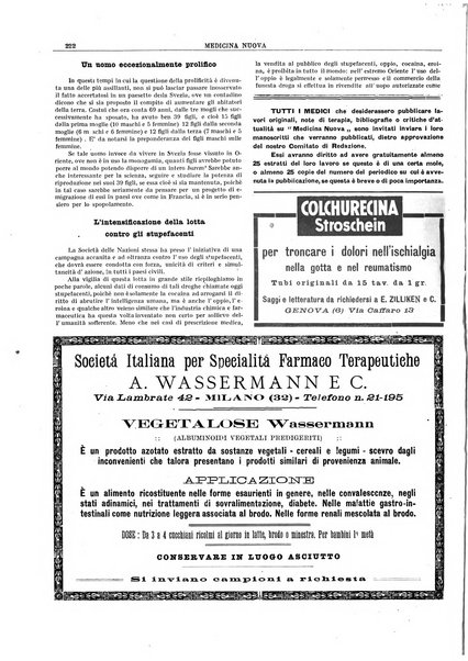 Medicina nuova periodico settimanale di scienze mediche, giurisprudenza sanitaria, medicina sociale e interessi delle classi sanitarie