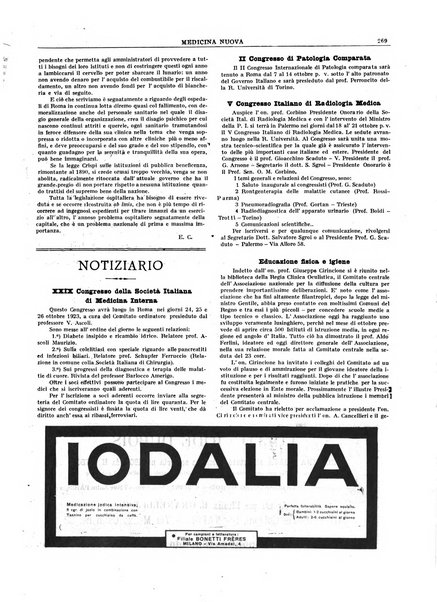 Medicina nuova periodico settimanale di scienze mediche, giurisprudenza sanitaria, medicina sociale e interessi delle classi sanitarie