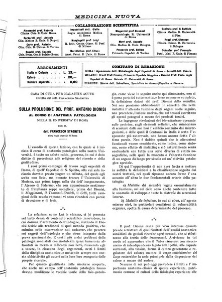 Medicina nuova periodico settimanale di scienze mediche, giurisprudenza sanitaria, medicina sociale e interessi delle classi sanitarie