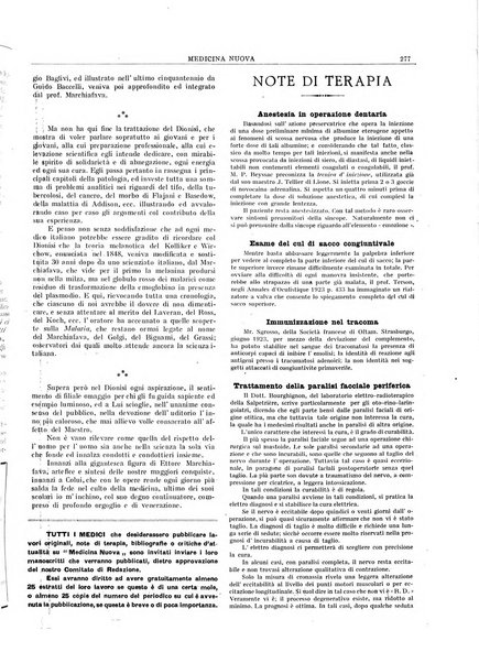 Medicina nuova periodico settimanale di scienze mediche, giurisprudenza sanitaria, medicina sociale e interessi delle classi sanitarie