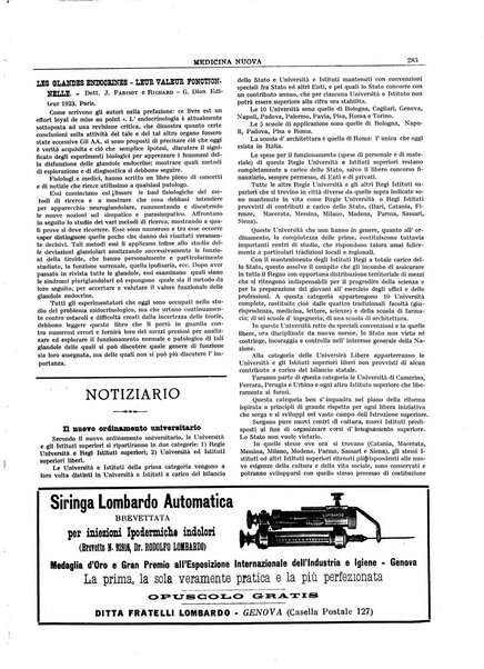 Medicina nuova periodico settimanale di scienze mediche, giurisprudenza sanitaria, medicina sociale e interessi delle classi sanitarie