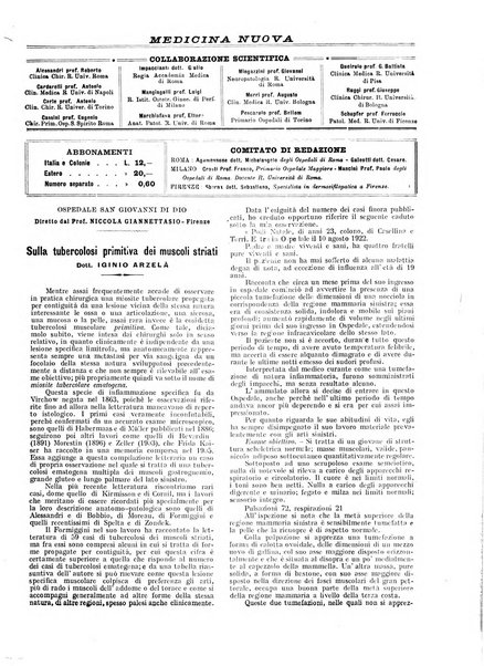 Medicina nuova periodico settimanale di scienze mediche, giurisprudenza sanitaria, medicina sociale e interessi delle classi sanitarie