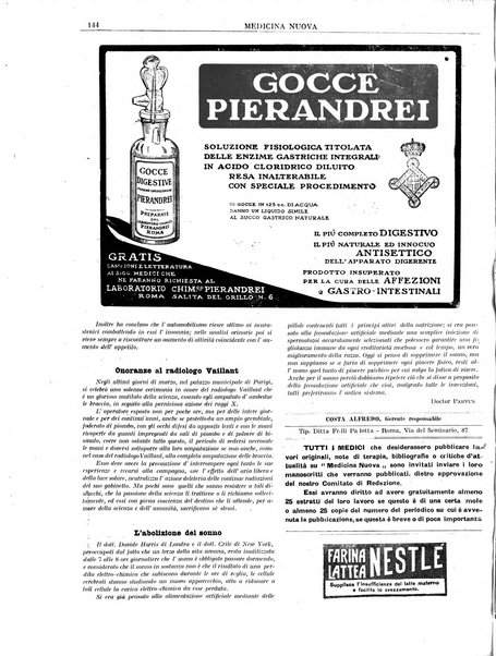 Medicina nuova periodico settimanale di scienze mediche, giurisprudenza sanitaria, medicina sociale e interessi delle classi sanitarie