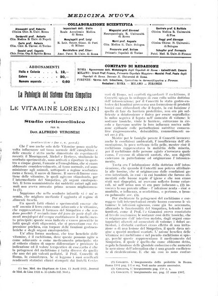 Medicina nuova periodico settimanale di scienze mediche, giurisprudenza sanitaria, medicina sociale e interessi delle classi sanitarie