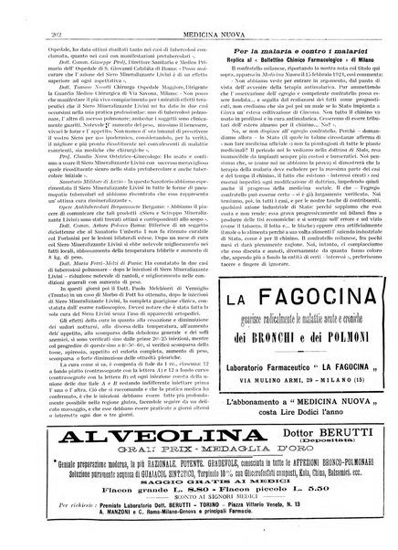 Medicina nuova periodico settimanale di scienze mediche, giurisprudenza sanitaria, medicina sociale e interessi delle classi sanitarie