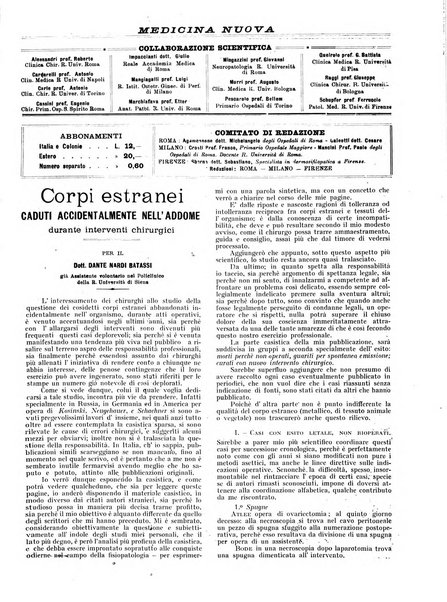 Medicina nuova periodico settimanale di scienze mediche, giurisprudenza sanitaria, medicina sociale e interessi delle classi sanitarie