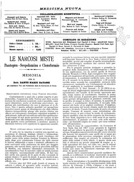 Medicina nuova periodico settimanale di scienze mediche, giurisprudenza sanitaria, medicina sociale e interessi delle classi sanitarie