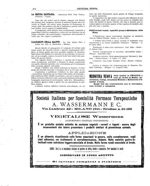 Medicina nuova periodico settimanale di scienze mediche, giurisprudenza sanitaria, medicina sociale e interessi delle classi sanitarie