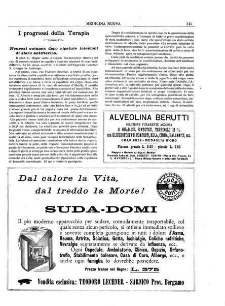 Medicina nuova periodico settimanale di scienze mediche, giurisprudenza sanitaria, medicina sociale e interessi delle classi sanitarie