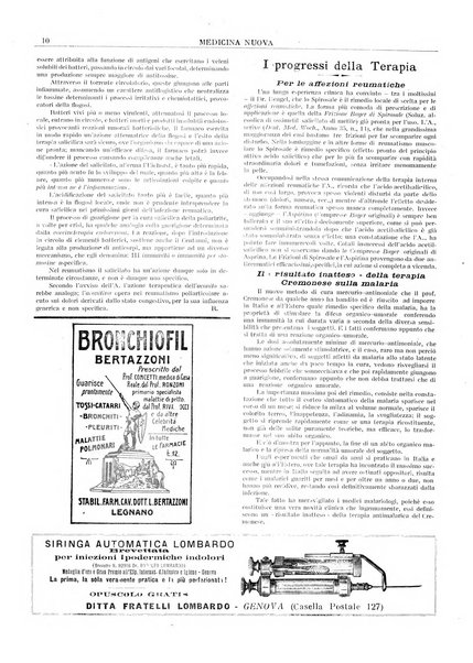 Medicina nuova periodico settimanale di scienze mediche, giurisprudenza sanitaria, medicina sociale e interessi delle classi sanitarie