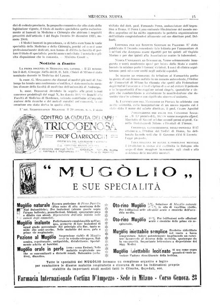 Medicina nuova periodico settimanale di scienze mediche, giurisprudenza sanitaria, medicina sociale e interessi delle classi sanitarie