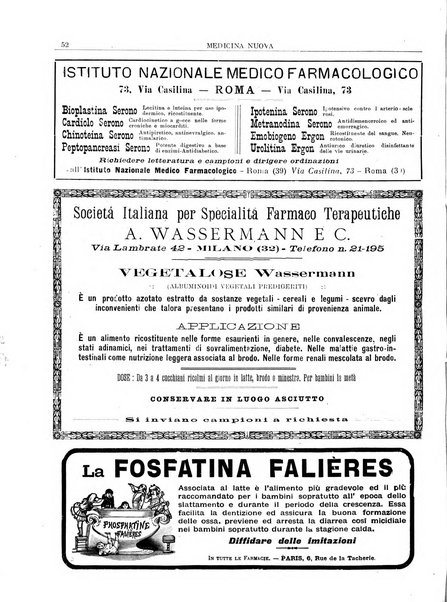 Medicina nuova periodico settimanale di scienze mediche, giurisprudenza sanitaria, medicina sociale e interessi delle classi sanitarie