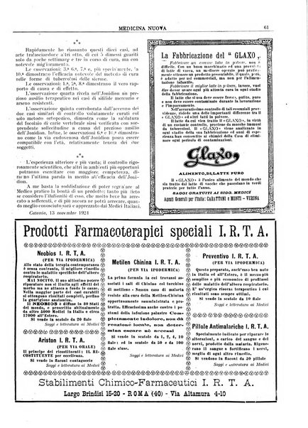 Medicina nuova periodico settimanale di scienze mediche, giurisprudenza sanitaria, medicina sociale e interessi delle classi sanitarie