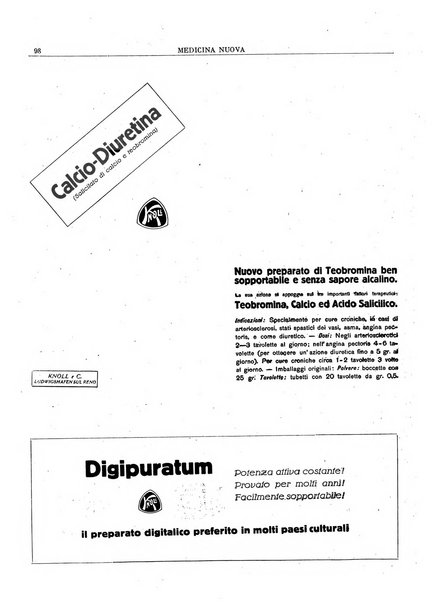 Medicina nuova periodico settimanale di scienze mediche, giurisprudenza sanitaria, medicina sociale e interessi delle classi sanitarie