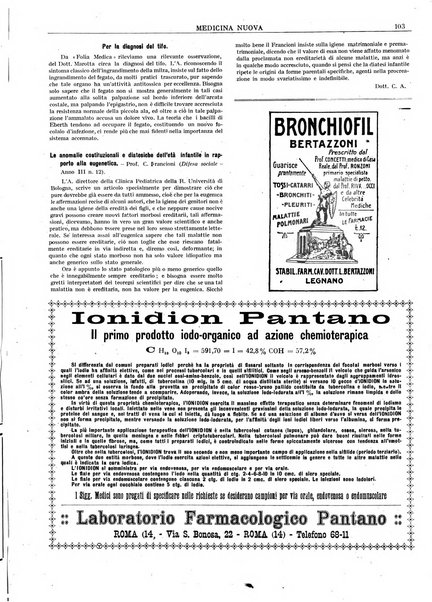 Medicina nuova periodico settimanale di scienze mediche, giurisprudenza sanitaria, medicina sociale e interessi delle classi sanitarie