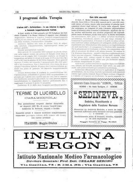 Medicina nuova periodico settimanale di scienze mediche, giurisprudenza sanitaria, medicina sociale e interessi delle classi sanitarie