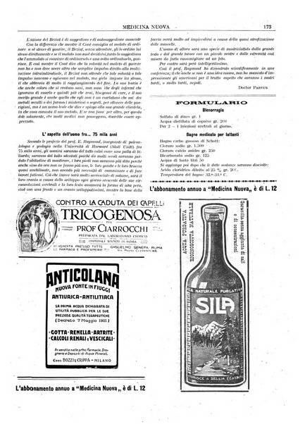 Medicina nuova periodico settimanale di scienze mediche, giurisprudenza sanitaria, medicina sociale e interessi delle classi sanitarie