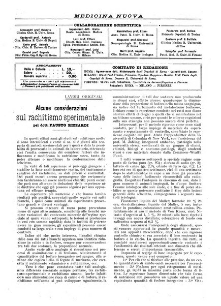 Medicina nuova periodico settimanale di scienze mediche, giurisprudenza sanitaria, medicina sociale e interessi delle classi sanitarie