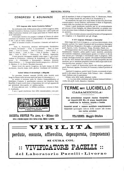 Medicina nuova periodico settimanale di scienze mediche, giurisprudenza sanitaria, medicina sociale e interessi delle classi sanitarie