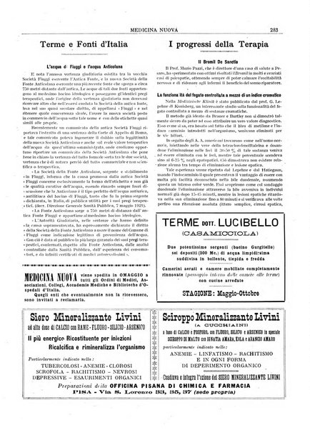 Medicina nuova periodico settimanale di scienze mediche, giurisprudenza sanitaria, medicina sociale e interessi delle classi sanitarie