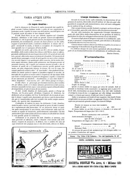 Medicina nuova periodico settimanale di scienze mediche, giurisprudenza sanitaria, medicina sociale e interessi delle classi sanitarie