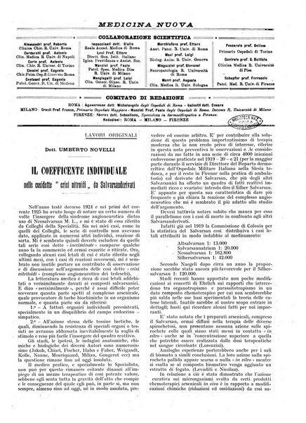 Medicina nuova periodico settimanale di scienze mediche, giurisprudenza sanitaria, medicina sociale e interessi delle classi sanitarie