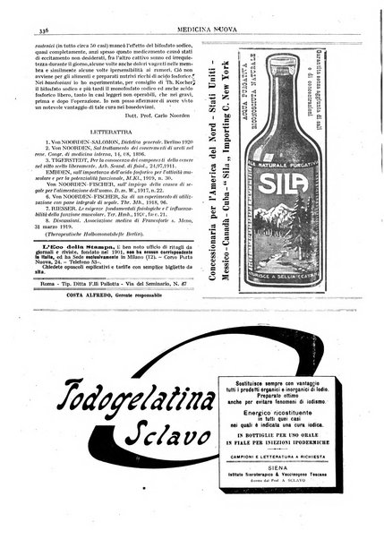 Medicina nuova periodico settimanale di scienze mediche, giurisprudenza sanitaria, medicina sociale e interessi delle classi sanitarie